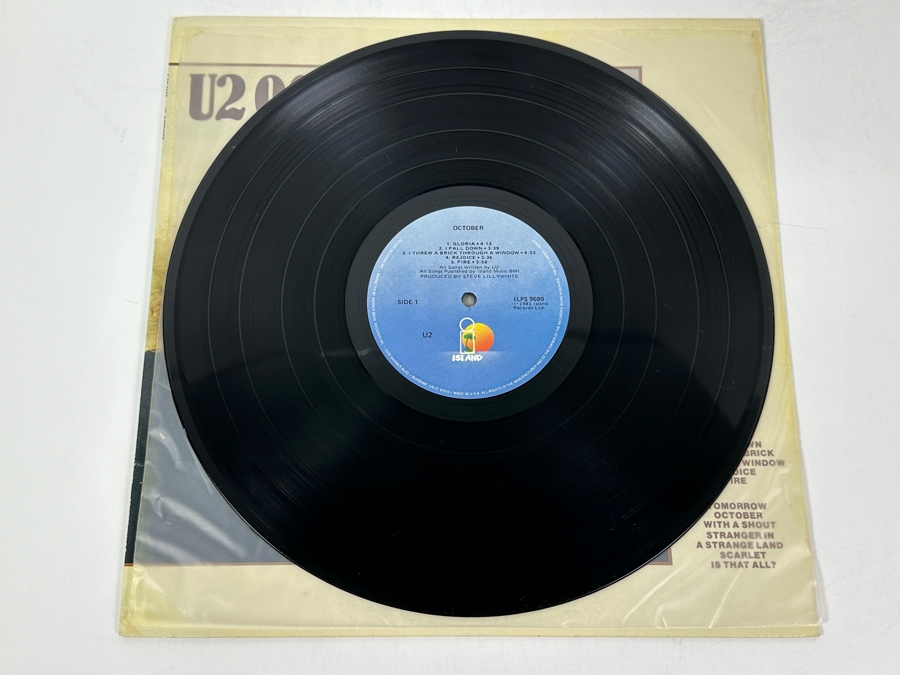 U2 - October Island Records ILPS 9680 1981 Vinyl Record [Photo 3]