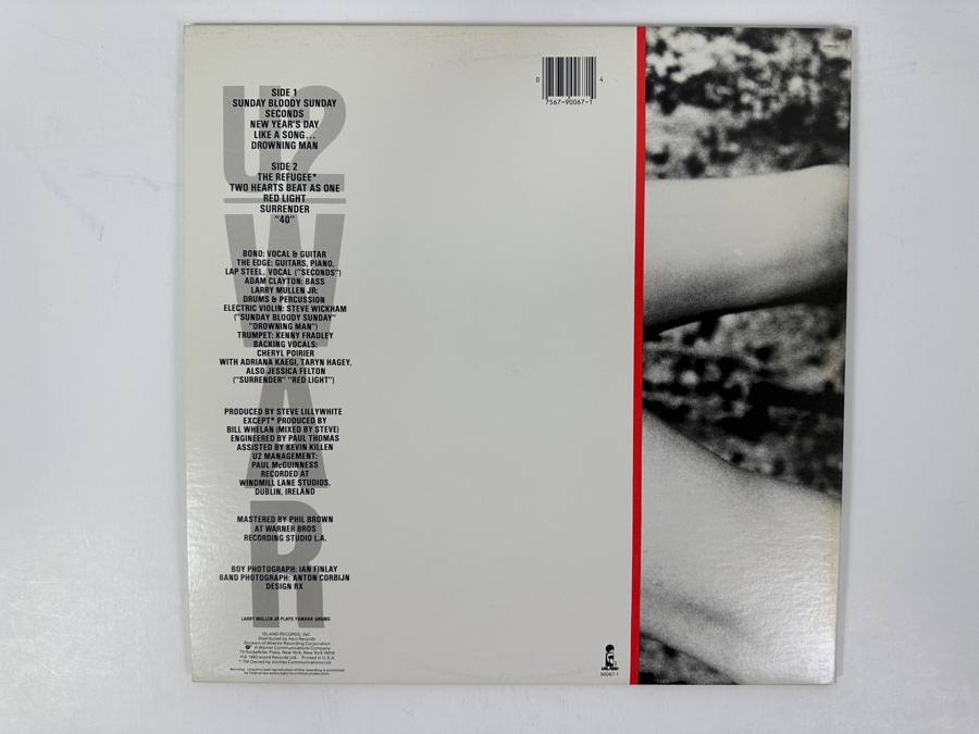 U2 - War - Island Records 90067-1 1983 Vinyl Record [Photo 3]