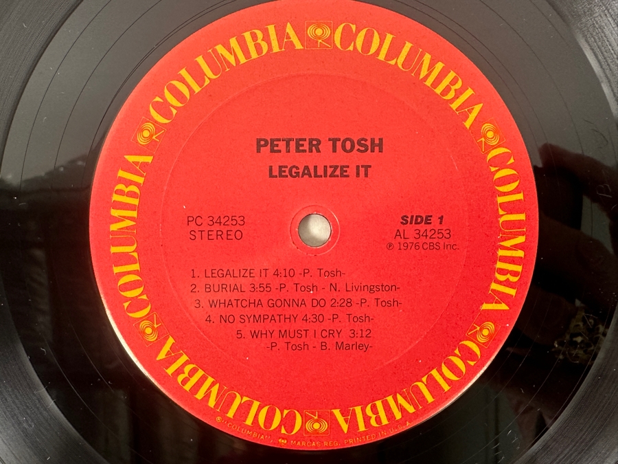 Peter Tosh - Legalize It - Classic Reggae Album From Columbia PC 34253 1976 Vinyl Record [Photo 4]