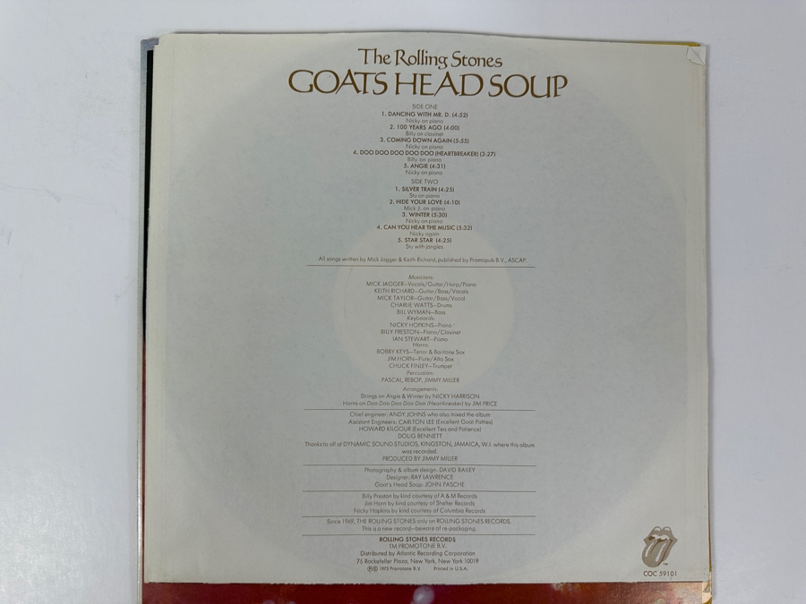 The Rolling Stones - Goats Head Soup - Rolling Stones Records COC 39106 Vinyl Record [Photo 5]
