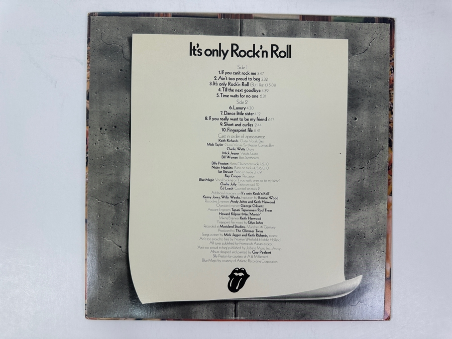 The Rolling Stones - It's Only Rock 'N Roll - Rolling Stones Records COC 79101 1974 Vinyl Record [Photo 3]