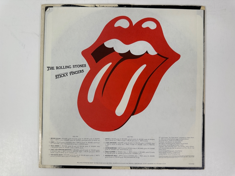 The Rolling Stones - Sticky Fingers, Rolling Stones Records, COC 59100 1971 Iconic Andy Warhol Designed Zipper Cover Vinyl Record [Photo 6]