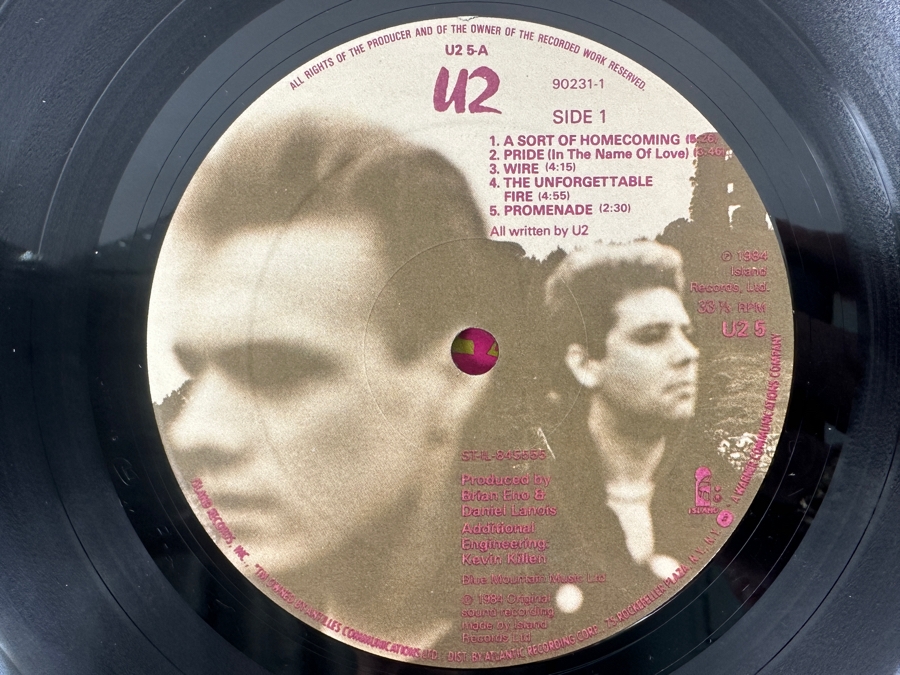 U2 - The Unforgettable Fire Island Records 90231-1 1984 Vinyl Record [Photo 4]