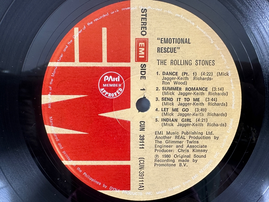 The Rolling Stones - Emotional Rescue - EMI Records CUN 39111 1980 Vinyl Record [Photo 4]