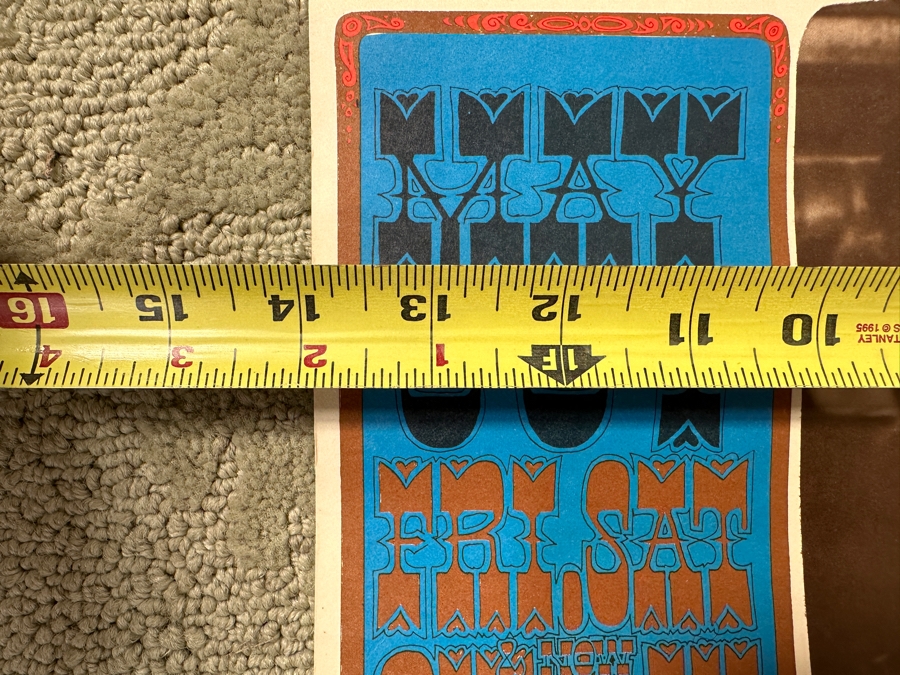 Just Added - Vintage 1967 Psychedelic Big Brother & The Holding Co. (Janis Joplin) Motherload Concert Poster For Avalon Ballroom In San Francisco With Sir Douglas Quintet And The Orkustra. Artwork By Rick Griffin FD-60 Family Dog Productions 14' X 20' [Photo 11]