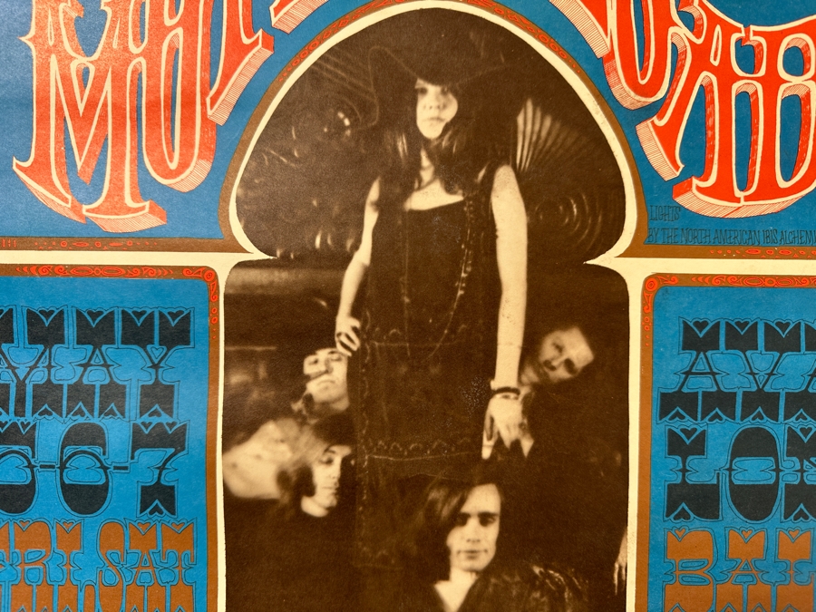 Just Added - Vintage 1967 Psychedelic Big Brother & The Holding Co. (Janis Joplin) Motherload Concert Poster For Avalon Ballroom In San Francisco With Sir Douglas Quintet And The Orkustra. Artwork By Rick Griffin FD-60 Family Dog Productions 14' X 20' [Photo 4]