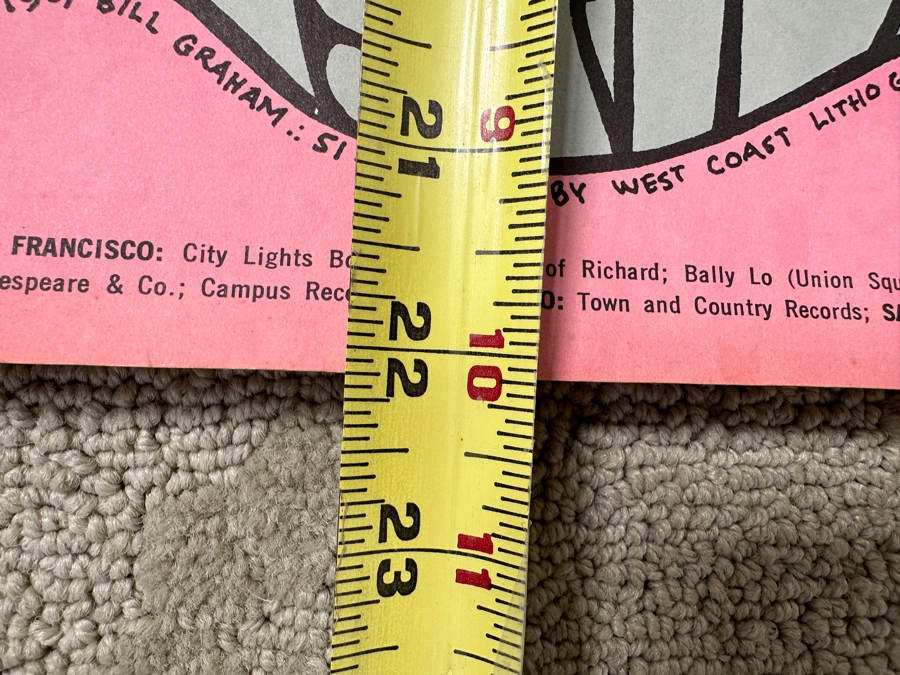 Just Added - Vintage 1967 Psychedelic Concert Poster By Wes Wilson For Shows At The Fillmore Auditorium In San Francisco Featuring The Grateful Dead, Otis Rush And His Chicago Blues Band And Canned Heat (BG-51) 13.5' X 22' [Photo 12]