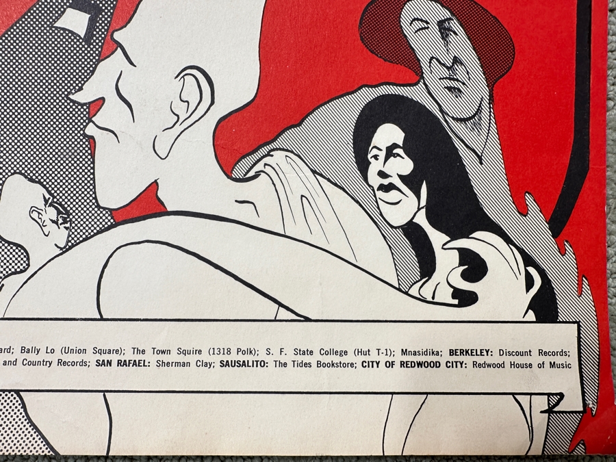 Just Added - Vintage 1967 Bill Graham Presents Concert Poster (BG-52) One Night Only Performance By B.B. King, Moby Grape, Steve Miller Blues Band Concert Poster Fillmore, San Francisco Designed By John H. Myers 13.75' X 22' [Photo 8]