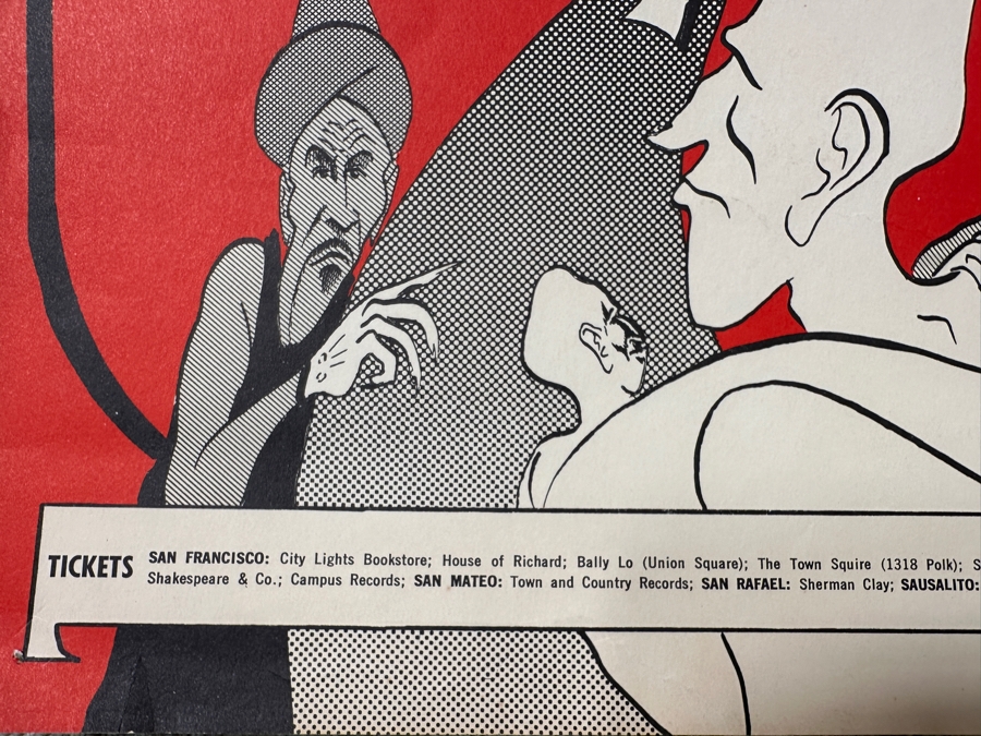 Just Added - Vintage 1967 Bill Graham Presents Concert Poster (BG-52) One Night Only Performance By B.B. King, Moby Grape, Steve Miller Blues Band Concert Poster Fillmore, San Francisco Designed By John H. Myers 13.75' X 22' [Photo 7]