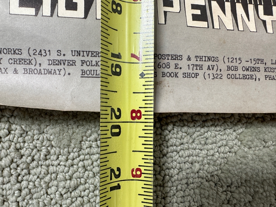 Just Added - 1967 Family Dog Presents Concert Poster For Buffalo Springfield And The Eigth Penny Matter In Denver, CO No. FDD-5 Artwork By Robert Fried 14' X 20' [Photo 10]