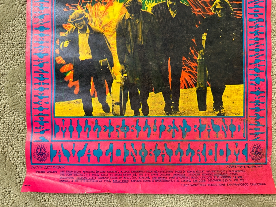 Just Added - Vintage 1967 Psychedelic Family Dog Presents Concert Poster For The Miller Blues Band And The Siegal Schwall Band Performing At The Avalon Ballroom In San Francisco (FD-70) Designed By Victor Moscoso 14' X 20' [Photo 5]
