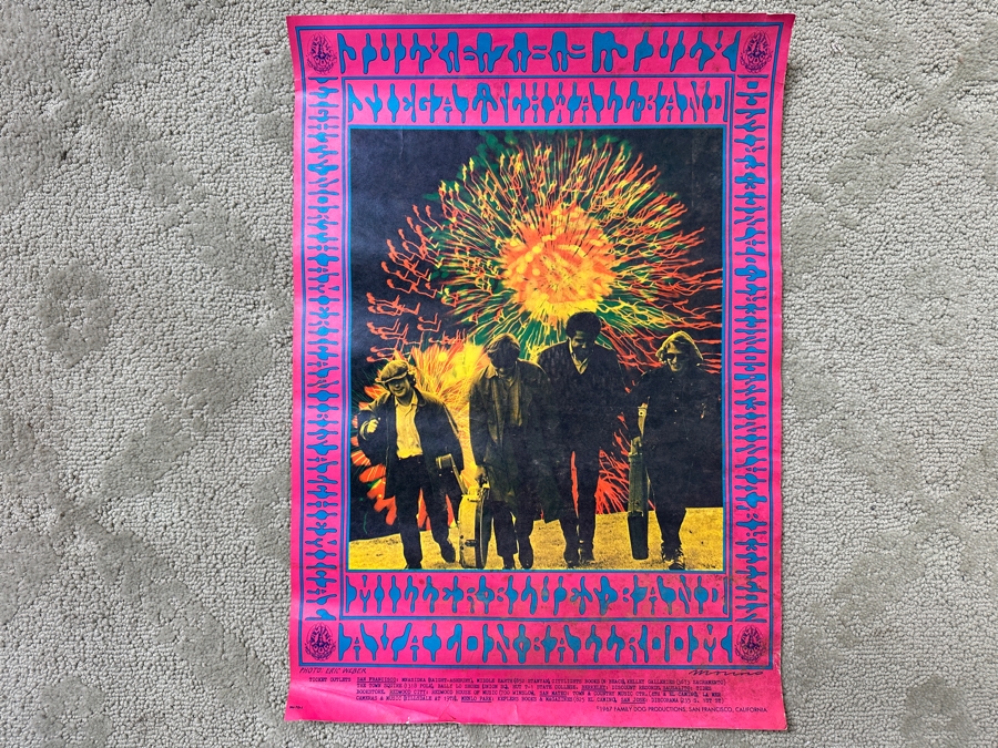 Just Added - Vintage 1967 Psychedelic Family Dog Presents Concert Poster For The Miller Blues Band And The Siegal Schwall Band Performing At The Avalon Ballroom In San Francisco (FD-70) Designed By Victor Moscoso 14' X 20' [Photo 2]
