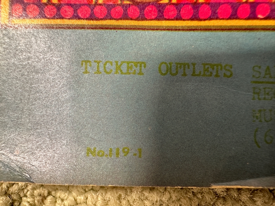Just Added - Vintage 1968 Psychedelic Family Dog Productions Concert Poster For Junior Wells, The Sons Of Champlin And The Santana Blues Band Performing At The Avalon Ballroom In San Francisco (FD-119) Designed By William Henry 14' X 20' [Photo 6]