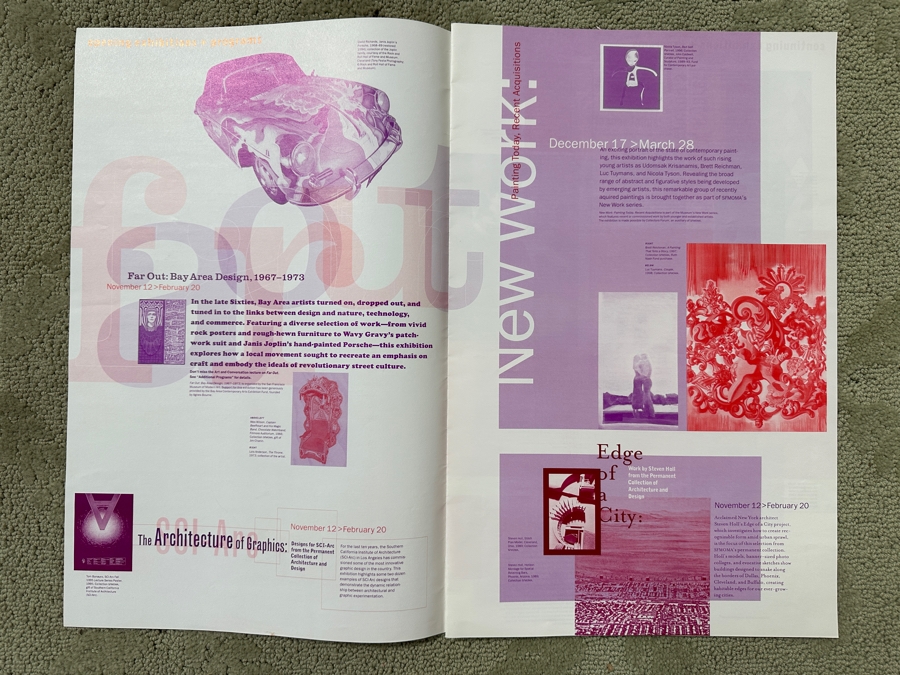 Just Added - San Francisco Museum Of Modern (SFMOMA) Art Exhibition Program Guide For Far Out Bay Area Design, 1967-1973 [Photo 3]