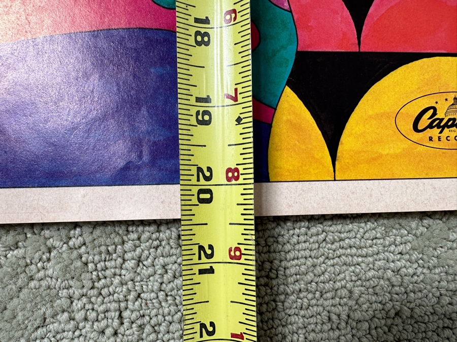 Just Added - Vintage Capital Records Psychedelic Promotional Poster Featuring The Beatles, The Beach Boys And Other Capital Record Label Bands 12.5' X 20.5' [Photo 10]