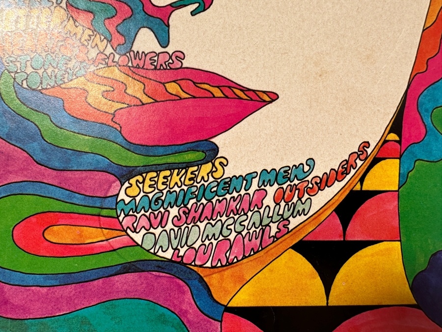 Just Added - Vintage Capital Records Psychedelic Promotional Poster Featuring The Beatles, The Beach Boys And Other Capital Record Label Bands 12.5' X 20.5' [Photo 6]