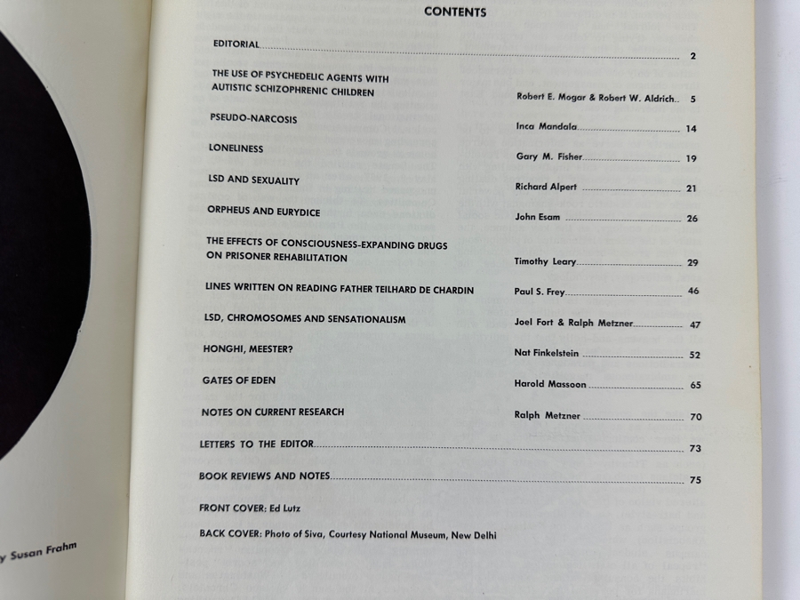 Just Added - Pair Of Vintage 1969 First Edition Psychedelic Review Magazines, Issue #10 Featuring Article By Timothy Leary [Photo 6]