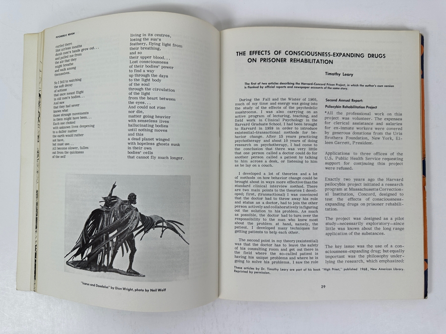 Just Added - Pair Of Vintage 1969 First Edition Psychedelic Review Magazines, Issue #10 Featuring Article By Timothy Leary [Photo 8]