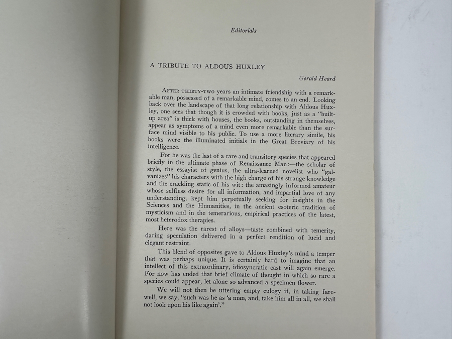 Just Added - Vintage 1964 Psychedelic Review Vol. 1 No. 3 - Aldous Huxley Memorial Issue - Featuring Articles By Timothy Leary [Photo 6]