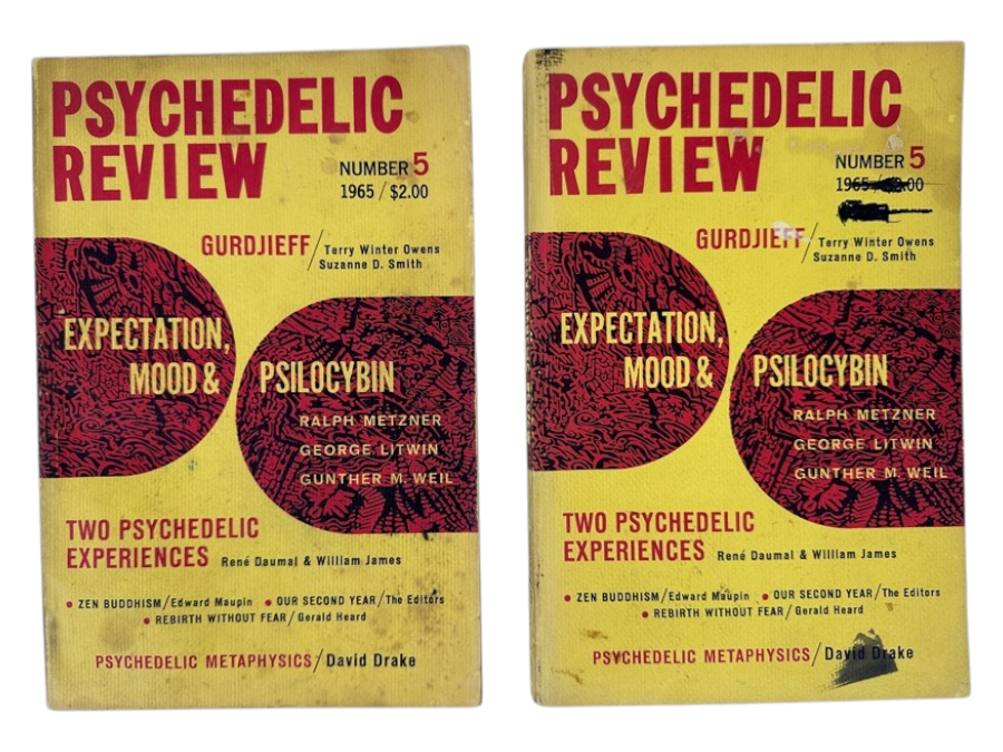 Just Added - Pair Of Vintage 1965 Psychedelic Review Journals, Number 5. Explores Psilocybin, Psychedelic Experiences, Metaphysics, Gurdjieff, Zen Buddhism, And Rebirth
