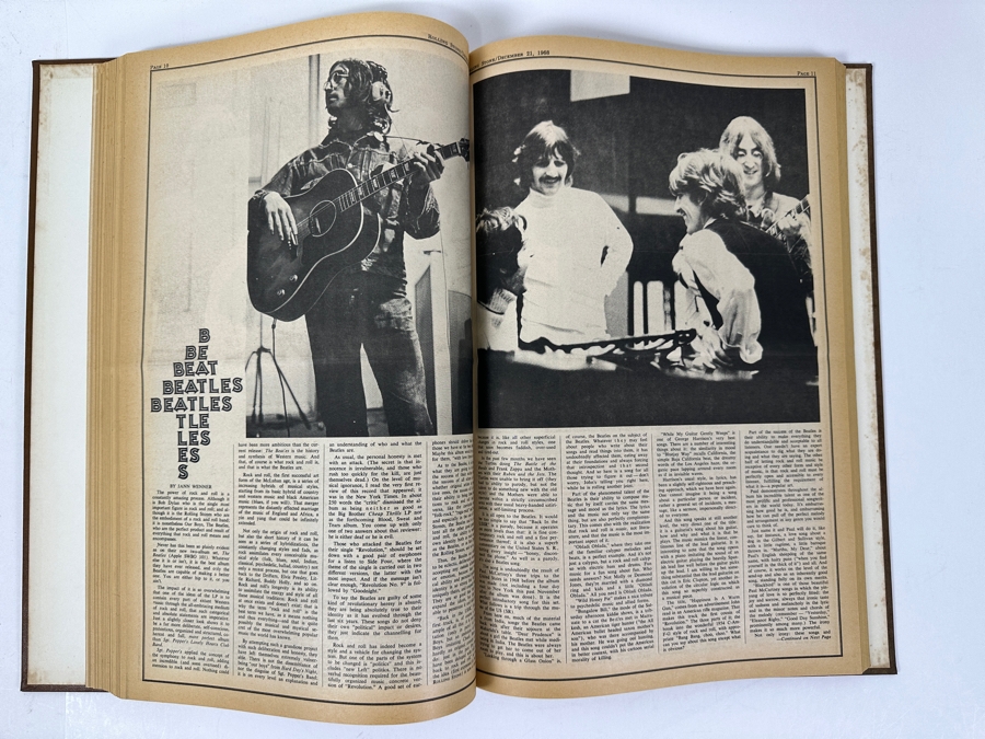 Just Added - Vintage Hardcover Bound Rolling Stone: Issue Numbers Sixteen Through Thirty, August 24, 1968 Through April 5, 1969 [Photo 6]