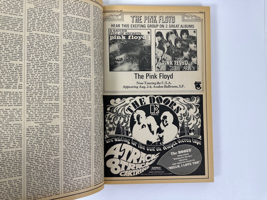Just Added - Vintage Hardcover Bound Rolling Stone: Issue Numbers Sixteen Through Thirty, August 24, 1968 Through April 5, 1969 [Photo 4]