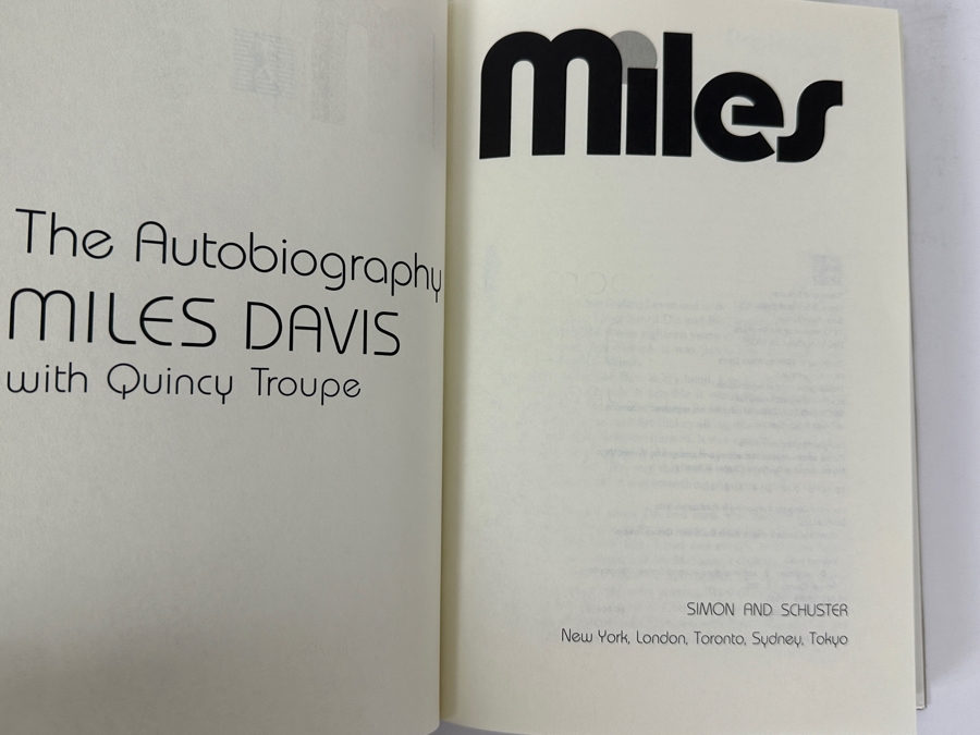 Just Added - Pair Of First Edition Hardcover Definitive Books About Jazz Legend Miles Davis: A Biography By Ian Carr And Miles' Own Autobiography, Co-Authored With Quincy Troupe [Photo 4]