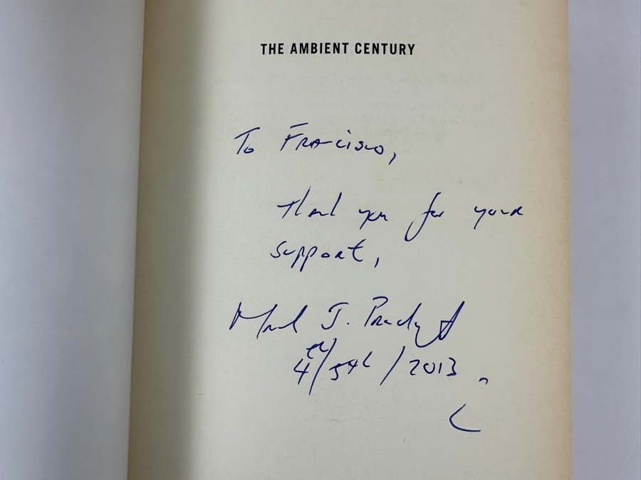 Just Added - SIGNED COPY - Paperback Book The Ambient Century By Mark Prendergast. A Journey Through Electronic Music's Evolution From Mahler To Moby. Introduction By Brian Eno. Signed By Mark Prendergast [Photo 2]