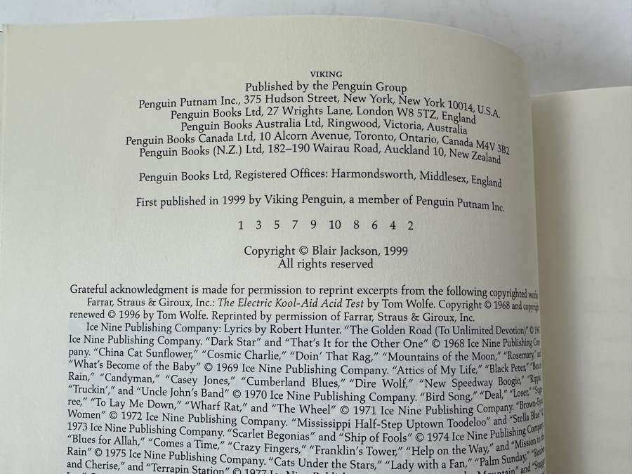 Just Added - 1999 Hardcover Book 'Garcia: An American Life' - Blair Jackson's Biography Of Jerry Garcia [Photo 5]