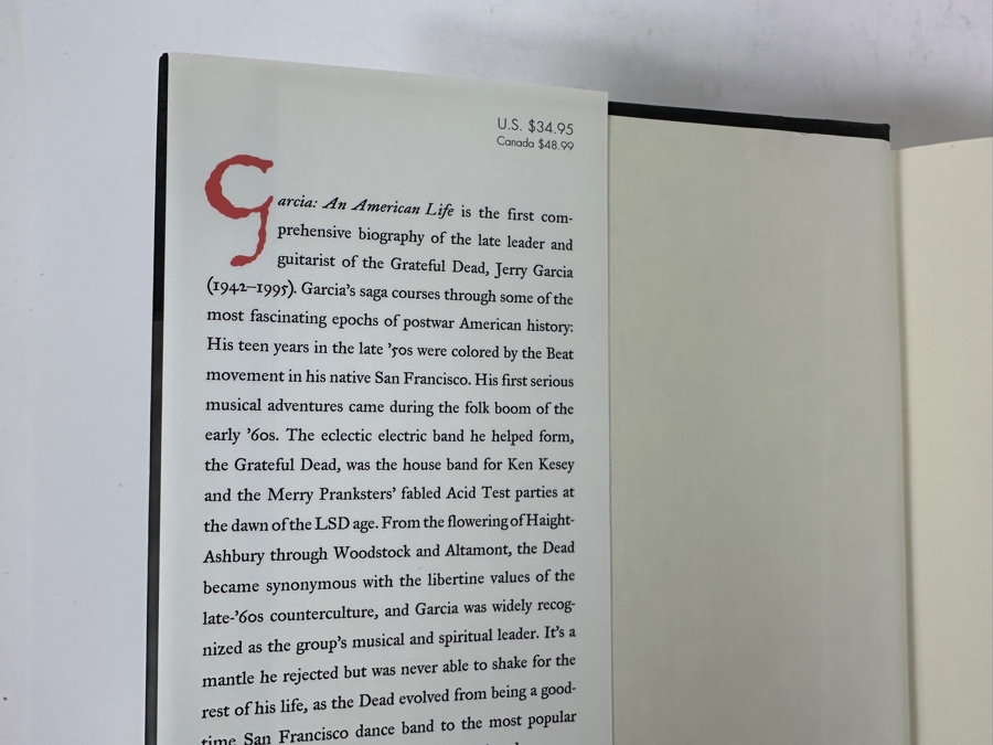 Just Added - 1999 Hardcover Book 'Garcia: An American Life' - Blair Jackson's Biography Of Jerry Garcia [Photo 2]