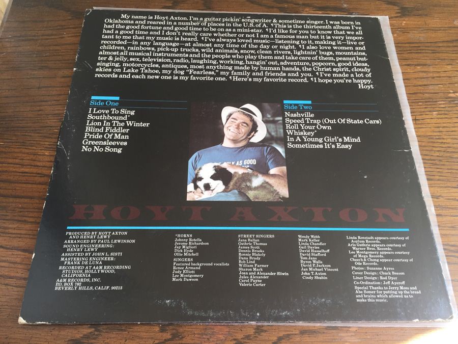 Hoyt Axton ‎- Southbound - A&M Records ‎- SP-4510 [Photo 2]