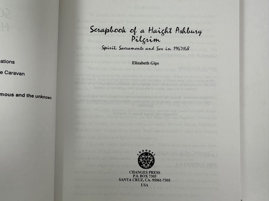 Just Added - 1991 First Edition Paperback Book Scrapbook Of A Haight Ashbury Pilgrim - A Psychedelic 1967-68 Book By Elizabeth Gips Capturing The Haight-Ashbury Counterculture [Photo 5]