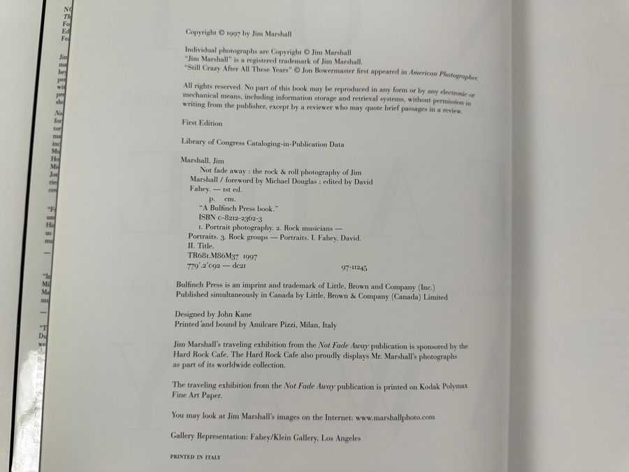 Just Added - 1997 First Edition Hardcover Book Not Fade Away: A Rock & Roll Photography Book By Jim Marshall [Photo 4]