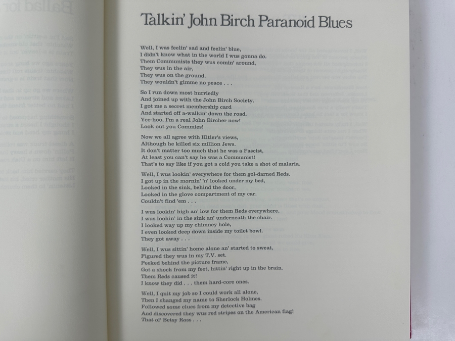 Just Added - 1973 First Edition Hardcover Book Writings And Drawings By Bob Dylan Featuring His Lyrics And Artwork [Photo 5]