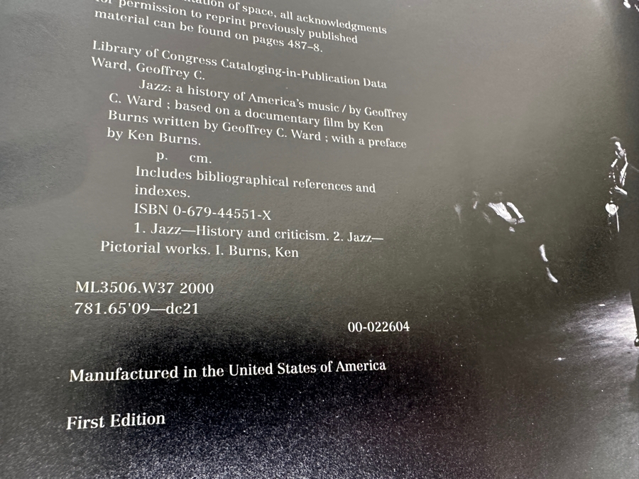 Just Added - 2000 First Edition Hardcover Book Jazz: A History Of America's Music By Geoffrey C. Ward And Ken Burns [Photo 5]