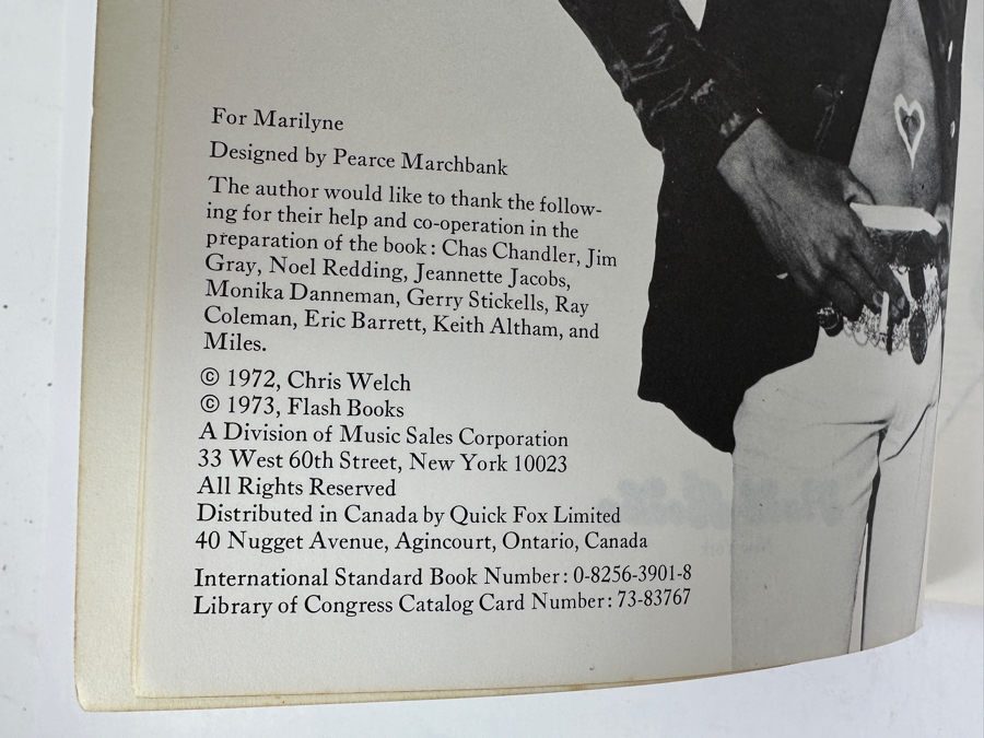 Just Added - 1973 Softcover Book Hendrix: A Biography By Chris Welch [Photo 4]