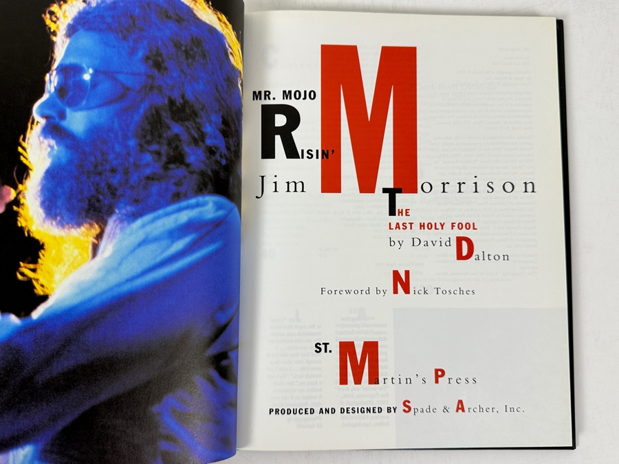 Just Added - 1991 Hardcover First Edition Book Jim Morrison Biography, 'Mr. Mojo Risin' Jim Morrison The Last Holy Fool' By David Dalton [Photo 4]