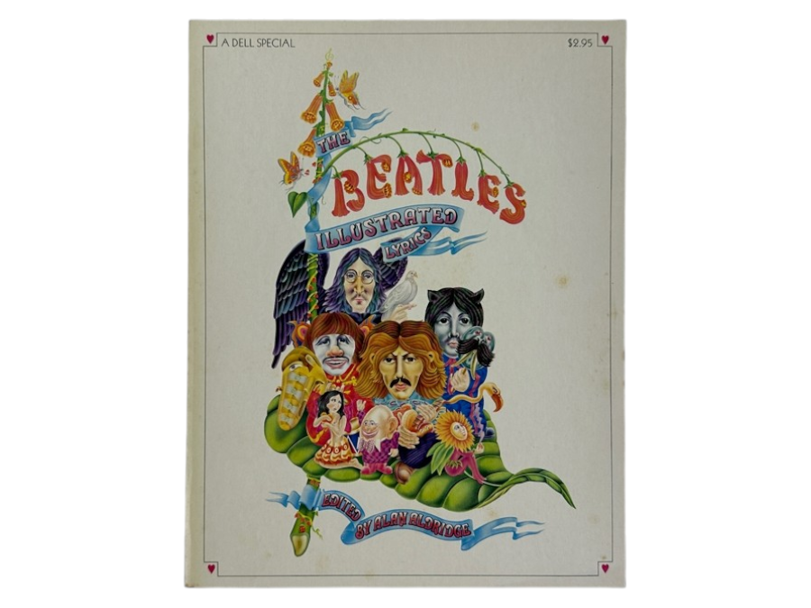 Just Added - Vintage 1972 First Dell Edition Paperback Book The Beatles Illustrated Lyrics - Dell Special - A Collection Of Illustrated Song Lyrics By The Iconic Band Edited By Alan Aldridge