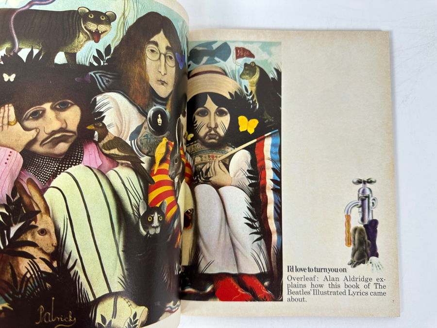 Just Added - Vintage 1972 First Dell Edition Paperback Book The Beatles Illustrated Lyrics - Dell Special - A Collection Of Illustrated Song Lyrics By The Iconic Band Edited By Alan Aldridge [Photo 5]