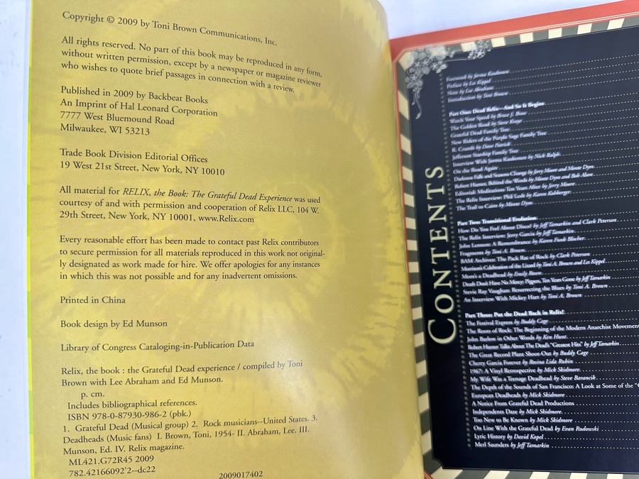 Just Added - 2009 First Edition Paperback Book Relix The Book: 30 Years Of Grateful Dead Art, Interviews, And Anecdotes [Photo 5]