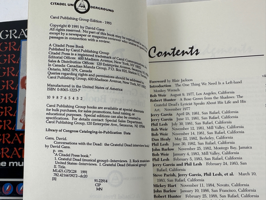 Just Added - (3) Grateful Dead Hardcover Books (2 Are First Editions) [Photo 6]
