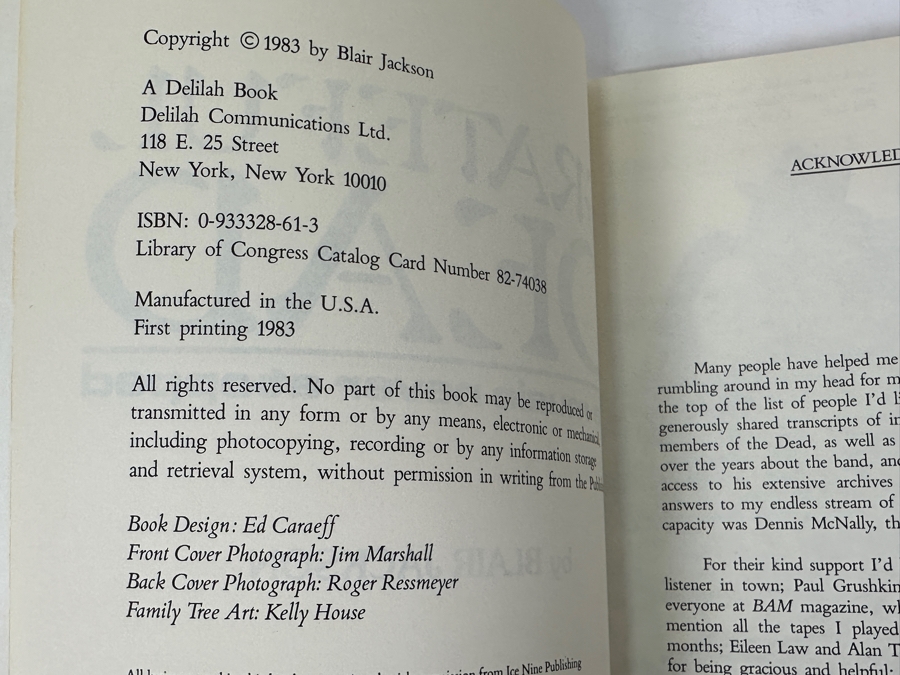 Just Added - (3) Grateful Dead Hardcover Books (2 Are First Editions) [Photo 7]