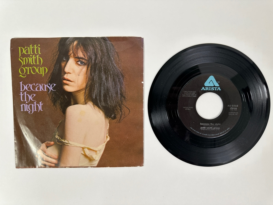 Just Added - Vintage 1978 Patti Smith Group's 'Because The Night' 45 RPM Single Arista Records AS 0318
 [Photo 2]