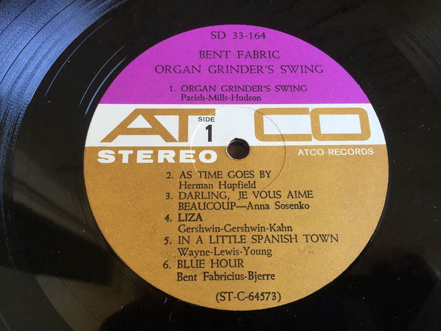 Bent Fabric ‎- Organ Grinder's Swing - ATCO Records ‎- SD 33-164 [Photo 4]