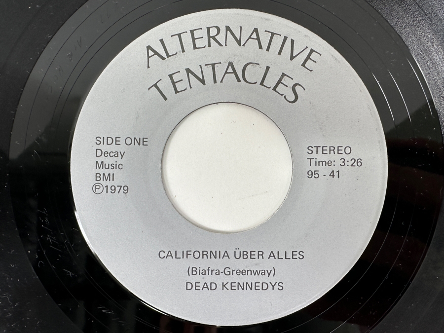 Just Added - Vintage 1979 Dead Kennedys 'California Uber Alles' Single Features A Gatefold Sleeve Alternative Tentacles 95-41 45 RPM Vinyl Record [Photo 5]