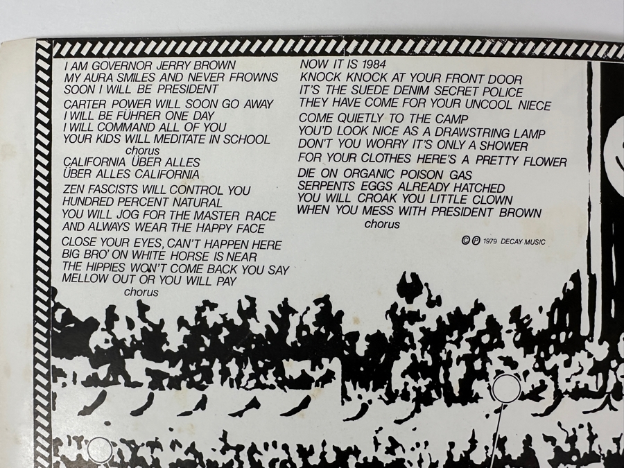 Just Added - Vintage 1979 Dead Kennedys 'California Uber Alles' Single Features A Gatefold Sleeve Alternative Tentacles 95-41 45 RPM Vinyl Record [Photo 8]