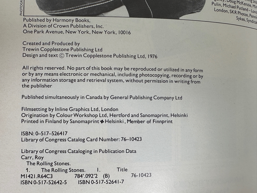 Just Added - 1976 Softcover Book The Rolling Stones: An Illustrated Record By Roy Carr [Photo 4]