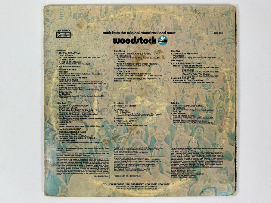 Just Added - Woodstock - Music From The Original Soundtrack And More - Cotillion SD 3-500 - 1970 - 3 x Vinyl Record [Photo 3]