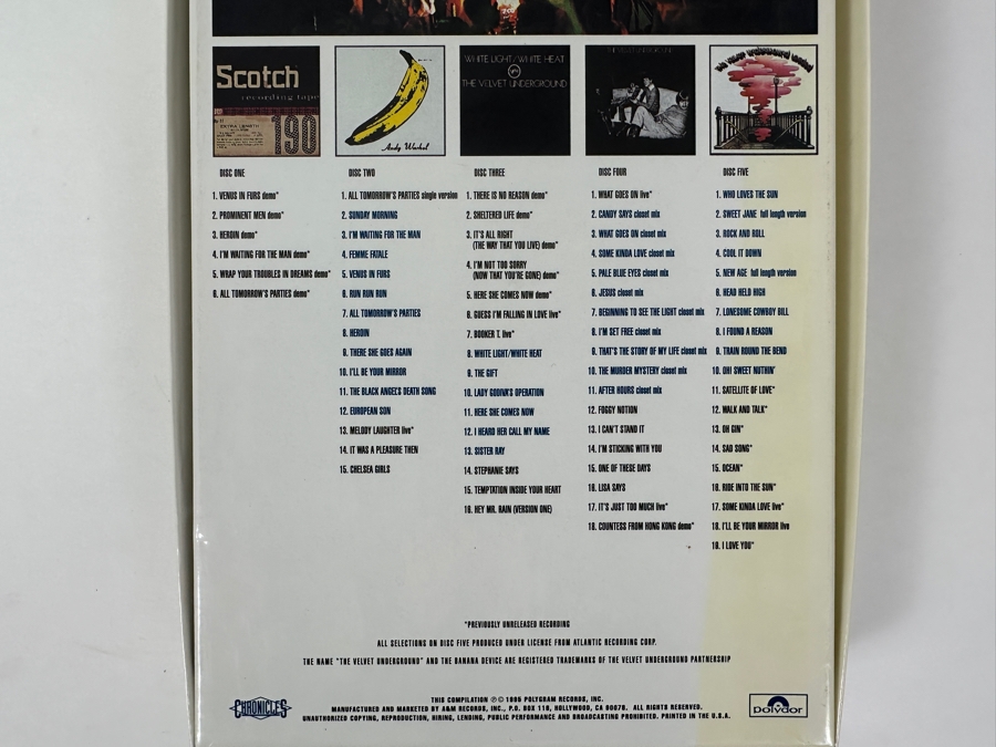 Just Added - The Velvet Underground - Peel Slowly And See - Five CD Box Set Featuring Original Recordings Polydor 31452 7887-2 1995 [Photo 11]