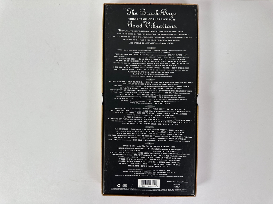 Just Added - The Beach Boys - Good Vibrations: Thirty Years Of The Beach Boys. Capitol Records C2 0777 7 81294 2 4 1993 5-Disc CD Box Set [Photo 6]